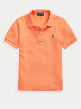 Polo by Ralph Lauren Orange Short-Sleeve Kids Polo with Navy Pony